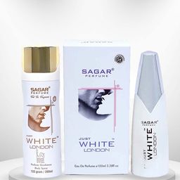 SAGAR PERFUMERY Set Of 2 White London Eau De Parfum & Deodorant Spray-46