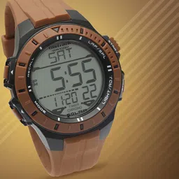 Fastrack Men Grey Dial & Brown Straps Digital Watch 38067PP02-36