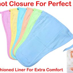 MOM CARE Cloth Nappies for Newborn,Babies Nappies Langots U Shaped Double Layer Padded Extra Soft Nappy BabiesPack of 6 Premature/0-2 m Multicolor image 4