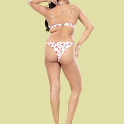 bold & bae String Bikini Top with Low Waist Bottom Red image 4