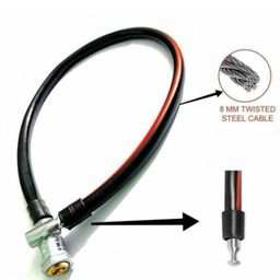 Generic Heavy Duty Cable Lock Anti-Theft Safety Lock with 2 Keys for Helmet, Cycle,& Bicycle Pack-1 (Multi Color) image 5