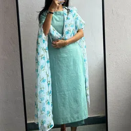 DMUNESH FASHION Women Square Neck Chanderi Silk Kurta with Pyjamas & Dupatta-picture-41