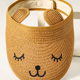 Babyhug Face Design Straw Hat - Brown-image-56