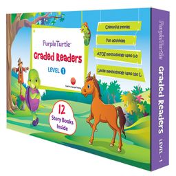 Purple Turtle Graded Readers Level 1 Story Books Pack of 12 Books - English-16