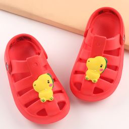 Cute Walk by Babyhug Clogs Dino Patch - Red-picture-24