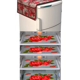 Dakshya Industries Fridge Top Cover and Fridge Mat Combo Set of 5-image-98