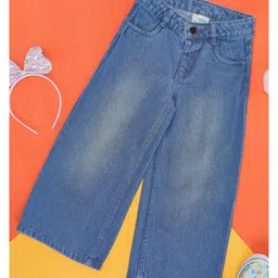 Pantaloons Junior Cotton Mild Washed Jeans - Blue-picture-5
