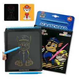 wembley toys Wembley Art Notepad with All-in-One Activity Quiz Magical Scratch Pad DIY Book with Pen in Paw Patrol Print - Black-picture-16
