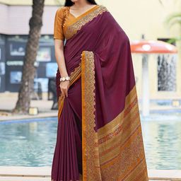 DIVASTRI Silk Blend Maheshwari Saree-25