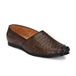 LEEPEETER Men Woven Design Mojaris-image-4