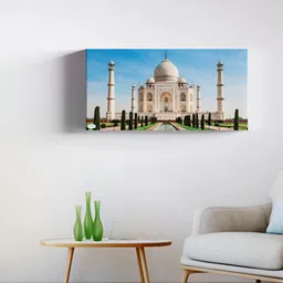 SIVOM Blue & White Taj Mahal Canvas Painting Wall Art-image-27