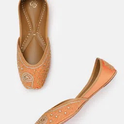 House of Pataudi Women Ethnic Motif Embellished Mojaris-39