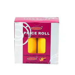 Bambalio Plain Price Yellow Label For All Single Line Labeling Machines For All Single Line Labeling Machines, BLR-YP(B) (Pack of 10 Rolls) image 2