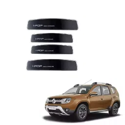 SPREADX Plastic Car Stylish I-pop Black Colour Elegant Door Guard Protection Universal Type  Suitable for Renault Duster Type-2 (Set of 4 Pcs)-32