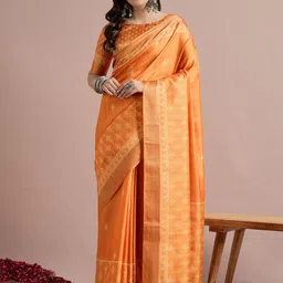 all about you Ethnic Motifs Zari Sungudi Saree-image-34