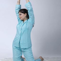 MASU LIVING Women Striped Night suit-image-81