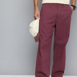 Levis Men Wide Leg Pure Cotton Chinos Trousers-image-37