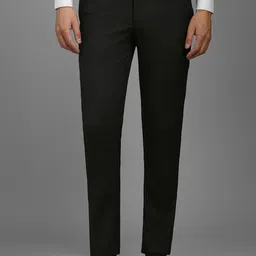 Louis Philippe Men Checked Slim Fit Trousers-image-73