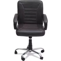 Mezonite Medium Back Black Leatherette Office Chair KI047-image-95
