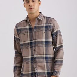 VALEN CLUB Tartan Checked Casual Shirt-image-100