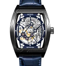 ZEROO Unisex Dial & Leather Textured Straps Analogue Automatic Watch ZM001DBBL-12