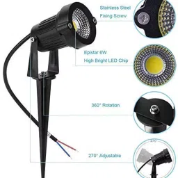 Tanzilight 5W Warm White Color Garden Spot and Spike Light Aluminium Body-image-7