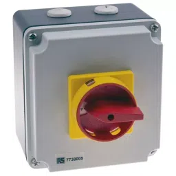 RS PRO Isolator Switch 4 Pole Panel Mount 40A Maximum Current 18.5 kW Power Rating IP65, 7738005-75