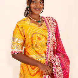 Avishya Printed Semi-Stitched Cotton Lehenga & Blouse With Dupatta-18