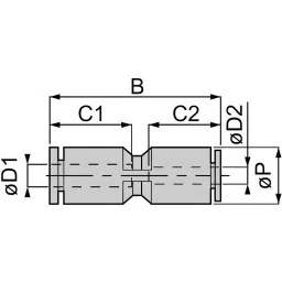 PISCO Reducing Union Straight Standard Type Φ12×10 mm, PG12-10C (Bag of 10 Pcs)-picture-48