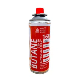 One sixty eight Butane Gas Spray 225 g Tin Bottle, BUTANE C4H10-36