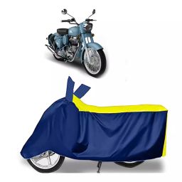 Auto Pearl Two Wheeler Cover for Royal Enfield Classic Squadron - Yellow, Blue-image-9