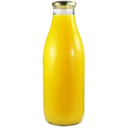 Buildream Milk Water & Juice Glass Bottle with Air Tight Cap-1000 ml (Set of 2) image 3