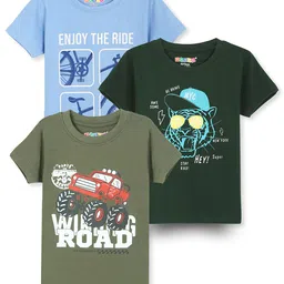 RASPY Boys 3 Printed Pure Cotton T-shirt-image-110