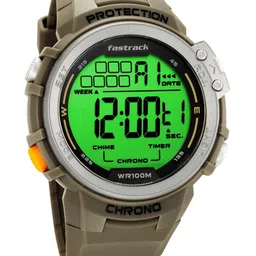 Fastrack Men Grey Dial & Green Straps Digital Watch 38068PP04 image 5