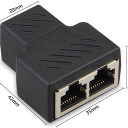 Tobo RJ45 Splitter, Ethernet Splitter, RJ45 Splitter Adapter LAN Network Internet Splitter 1 to 2, Ethernet Cable &LAN Internet Splitter for Cat5 Cat5e Cat6 Cat 7 (Pack of 1) image 5