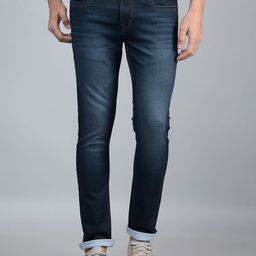 Crimsoune Club Men Slim Fit Heavy Fade Mid-Rise Dark Shade Stretchable Jeans-image-20