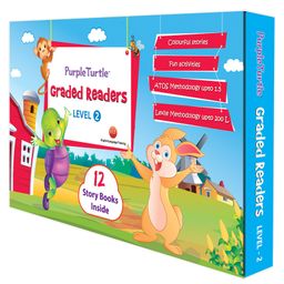 Purple Turtle Graded Readers Level 2 Story Books Pack of 12 Books- English-picture-29