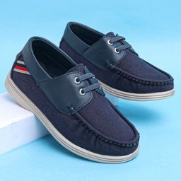 Pine Kids Slip On Color Block Casual Loafer Shoes - Blue-image-44