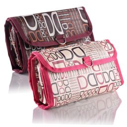 Kuber Industries Hanging OrganizerRexine Makeup Travel OrganizerFoldable D Print Cosmetic BagBathroom Organizer KitToiletry Bag for Men & WomenPack of 2,Multi,-picture-15