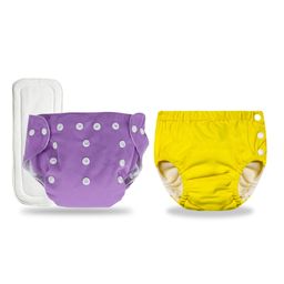 Chinmay Kids Combo of Baby Swim Diaper Waterproof Reusable Leakproof Adjustable Pool Swimsuit & Adjustable Size Baby Cloth Button Diaper Washable/Reusable Nappies for Infants With White Insert-image-39