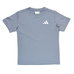 Adidas Kids Half Sleeves Solid T-shirt Logo Print - Grey-image-98