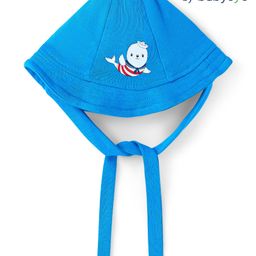 Babyoye 100% Cotton With Eco Jiva Finish Seal Fish Print Baby Cap - Royal Blue-image-29