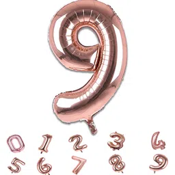 decor mantra Décor Mantra 32 Inch Number Foil Balloon 9 For birthday Decorations Items-Rose Gold Color-Pack of 1-picture-24