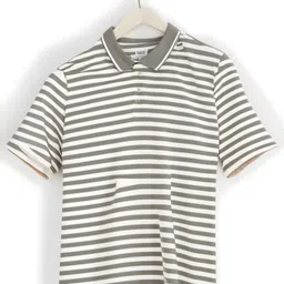 MACK JONNEY Men Striped Polo Collar T-shirt-image-53