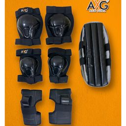 AXG NEW GOAL Unique design Quintessential Durable & Stylish Protective Kit for Cycling Skating Guard Combo -Black image 2