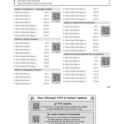 Oswaal Books NTA CUET (UG) 20 Combined Mock Test Papers Humanities Stream (English, History, Geography, Political Science, General Aptitude Test) For 2025 Exam ¦ With New Syllabus & Pattern Released on 1st March 2025 image 2