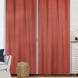 Saral Home Rust Set of 2 Room Darkening Door Curtain-90