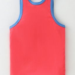 Simply Interlock Sleeveless Vests Text Print Pack of 3 - Green Red & Blue image 3