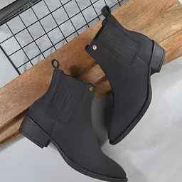 El Paso Women Casual Block-Heeled Chelsea Boots-33