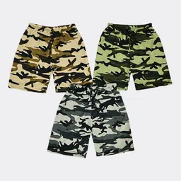 Mank D Unisex Kids Camouflage Printed Shorts image 3
